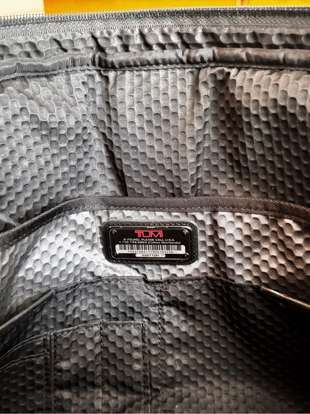 TUMI Alpha Bravo McNair Black Canvas With Leather Briefcase/Messenger Bag